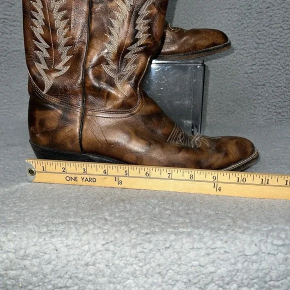 Vintage Abilene Womens Size 11 Brown Leather Western Cowboy Boots - Picture 9 of 14
